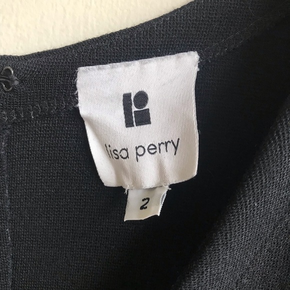 Lisa Perry Knit Wool V-Neck Empire Waist Dress - Picture 4 of 5